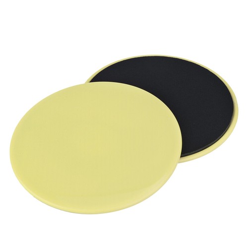 (Giallo)2PCS Esercizio Scorrevole Disco Scivolo Fitness Core Slider Sport Completo MU - Foto 2 di 9