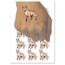Dingo Australian Wild Dog Temporary Tattoo Water Resistant Fake Body Art Set