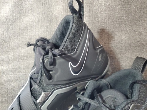 Nike Alpha Menace Pro 3 Shadow Black Iron Football Cleats CT6649-010 Men Size 9 - Picture 4 of 13