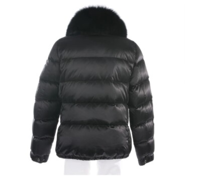 ダウンジャケット・コート Prada Black Shearling Down Jacket Prada Women's Nylon Black Puffer Down Fox Fur Ski Coat