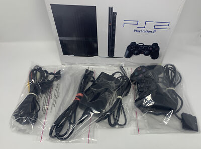 プレステーション2 SONY PlayStation 2 Original Black PS2 Gaming System Bundle