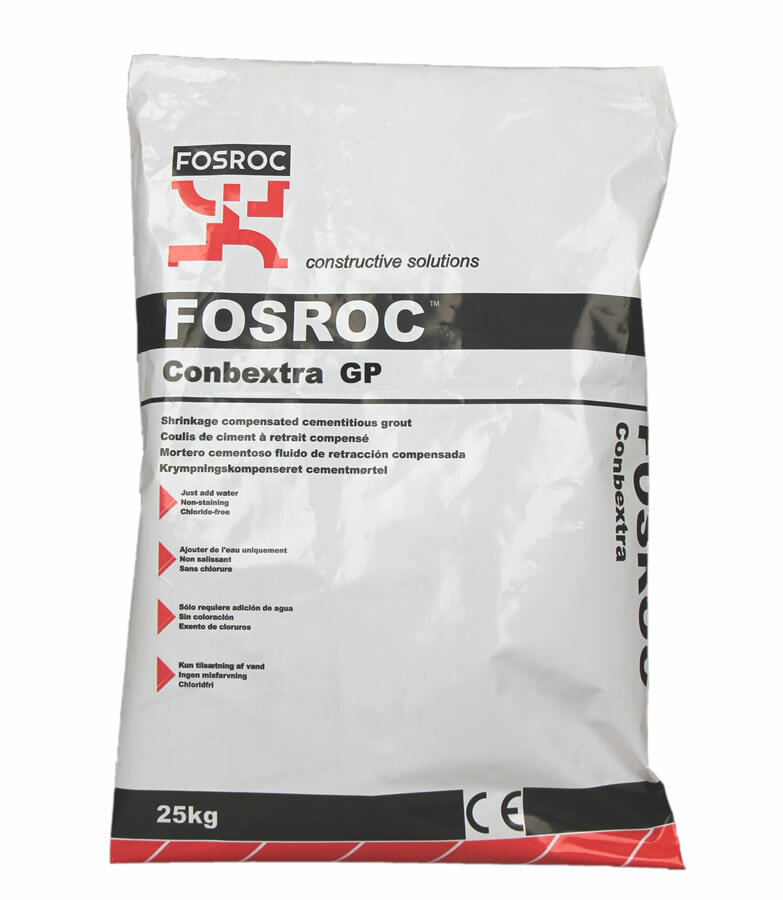 40 x Fosroc Conbextra GP - High Strength Flowable Non Shrink Grout 25kg