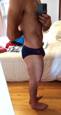 Men's Jaked Storm Blue Swim Brief - Size 6 (34)