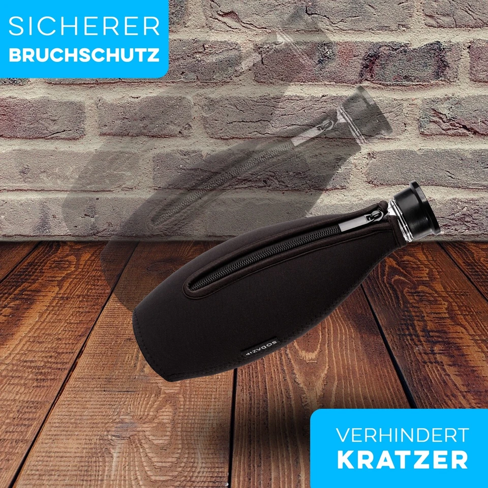 SODAZiP® Premium Schutzhülle kompatibel mit SodaStream Crystal Glaskaraffe - Bild 2 von 4