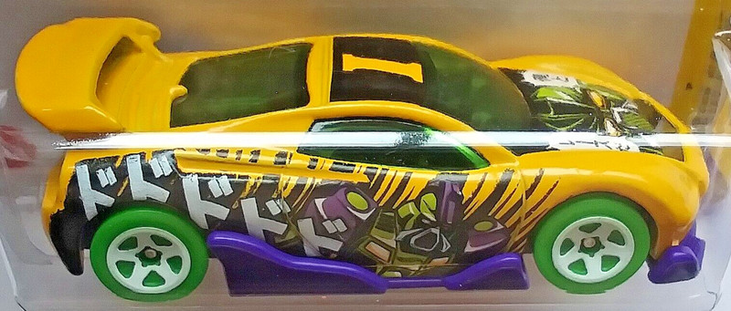 Hot Wheels MS-T SUZUKA Die Cast Car, HW Art Cars Yellow Green, Still New on Card