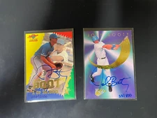 1995 Josh Booty Signature Rookies Tetrad AUTO plus second Booty auto card