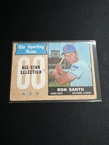 1968 Topps Baseball Card #366 Ron Santo HOF All-Star Chicago Cubs - 第 1/2 張圖片