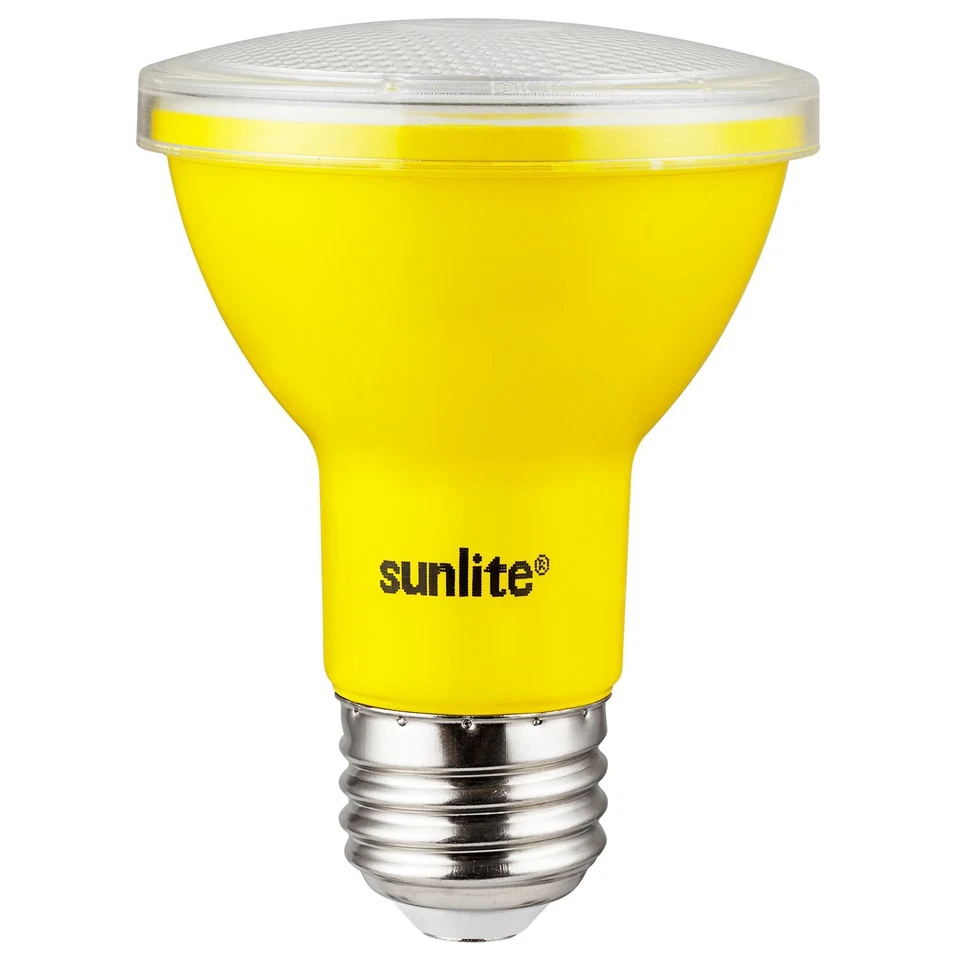 Sunlite 6Pk Yellow LED PAR20 Reflector Light Bulb, 3W, Medium Base, Dimmable - Image 2 of 4