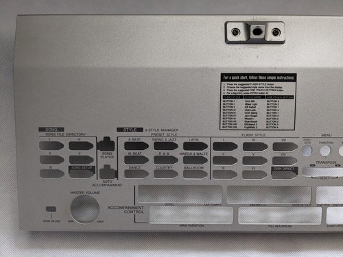 Teclado estación de trabajo Yamaha PSR 9000 Pro panel de carcasa frontal - Imagen 3 de 24
