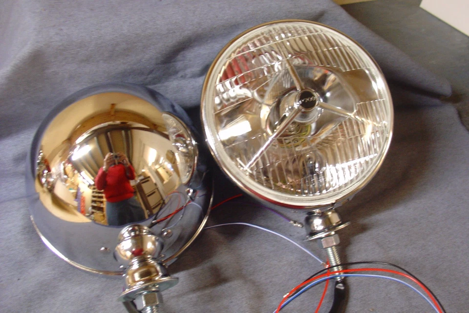 NUEVO PAR DE FAROS CROMADOS P700 INDEPENDIENTES PARA LOTUS SEVEN O KIT COCHES LHD Foto 2 de 2