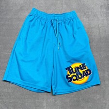 Space Jam Shorts Kids Medium Blue Tune Squad Michael Jordan Pockets Drawstring