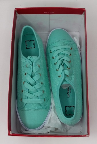 Liz Claiborne New York Mint Seafoam Green Eyelet Sneakers Size 8.5 #A263704 NIB - Picture 4 of 12