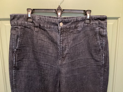 J. Crew Jeans Womens Sz 31 High Rise Stretch Dark Wash Wide-Leg Blue Denim - Picture 2 of 8
