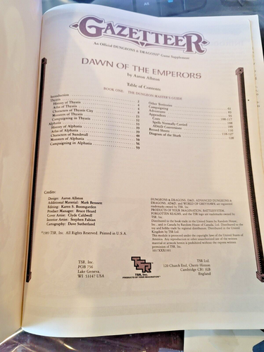 Dungeons & Dragons D&D Gazetteer Book One: Dungeon Master's Sourcebook TSR +maps - Picture 7 of 19