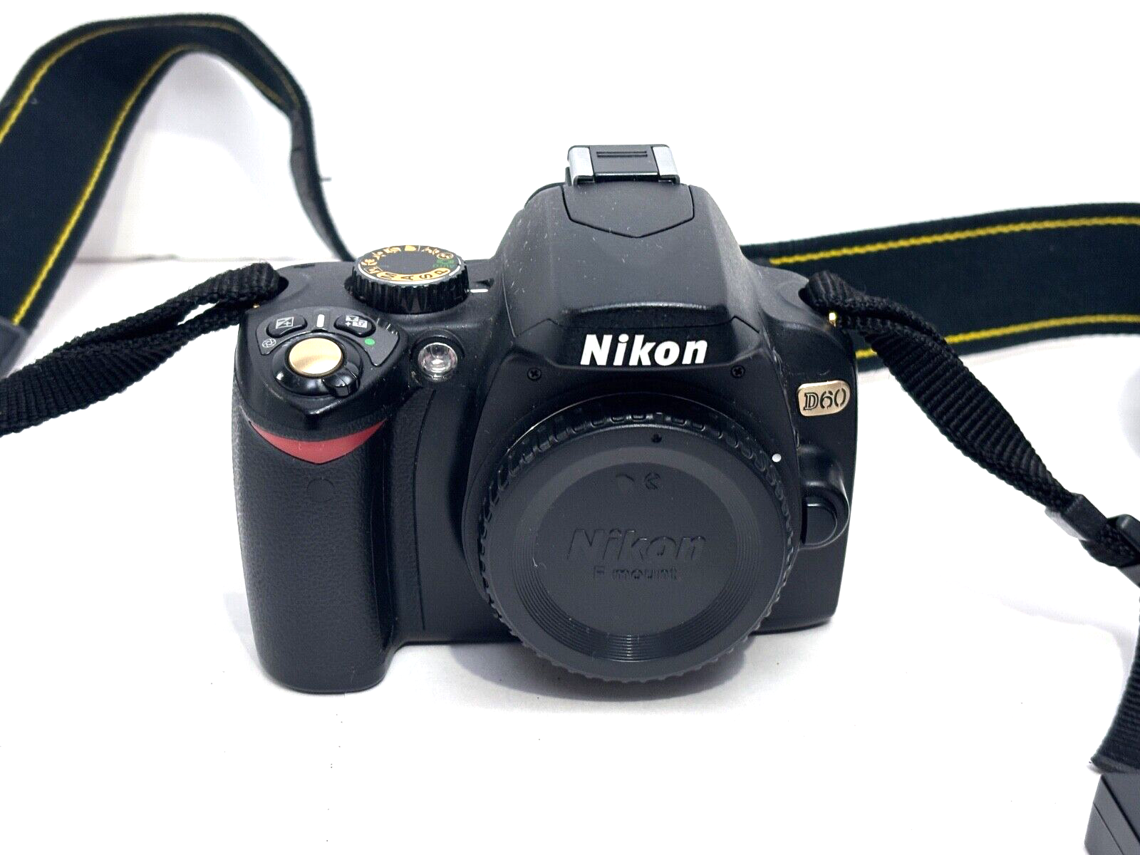 Nikon D60 10.2MP Digital SLR Camera Body with Strap battery, charger and SD Card