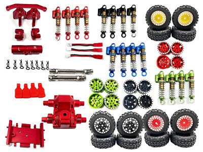 Metal Tyre /Shocks /axle seat Upgrade parts for 1-24 ECX Barrage/RGT/FTX crawler