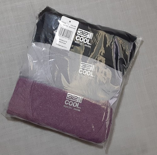 3PK 32 Cool tg:M maglietta donna scollo a scoop manica corta slim fit asciugatura rapida