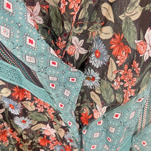 Camicia donna Anthropologie x Tiny top vacanze estive stampa floreale taglia M NUOVA - Foto 10 di 19