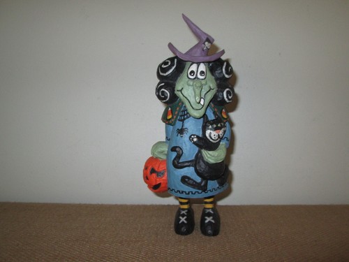 NOS 2000 RODNEY W. LEESEBERG Handarbeit Halloween Hexe mit Warzen grünes Gesicht
