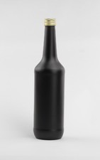 Glas Flasche Geradhals schwarz 0,7 Liter F&uuml;llvolumen