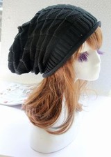 Mens Ladies Knitted Woolly Winter Oversized Slouch Beanie Hat Cap skateboard