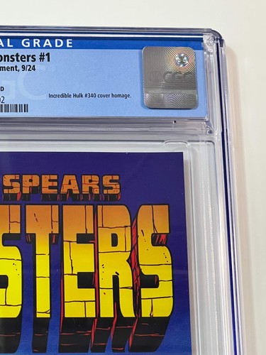 Mark Spears Monsters 1 cover D CGC 9.8 - Hulk 340 cover homage - 第 3/10 張圖片