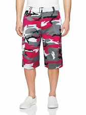 Men's Tactical Military Army Camo Camouflage Cargo Shorts With Belt