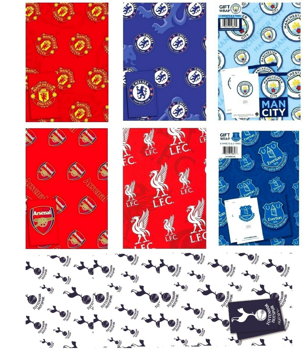 Official TOTTENHAM HOTSPUR FC FOOTBALL Gift Wrap Wrapping Paper - choose  amount