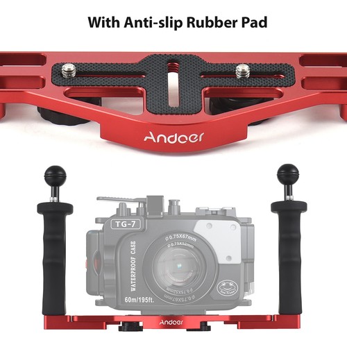 Dual Handle Diving Rig Handheld Underwater Tray Stabilizer E3C5 - Picture 4 of 9