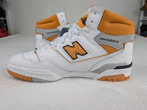 New Balance 650 High Top Sneakers Mens 11.5 White Orange Canyon NWT No box - Picture 6 of 11