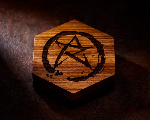 Evening Star | Dice Box DnD | ZEBRA WOOD | Dice Vault | DnD Dice Set - Picture 4 of 5