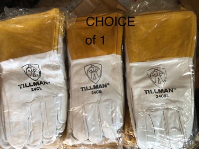 CHOICE Size MED LRG XL Tillman 24C Top Grain Kidskin 4'' Cuff TIG Welding Gloves
