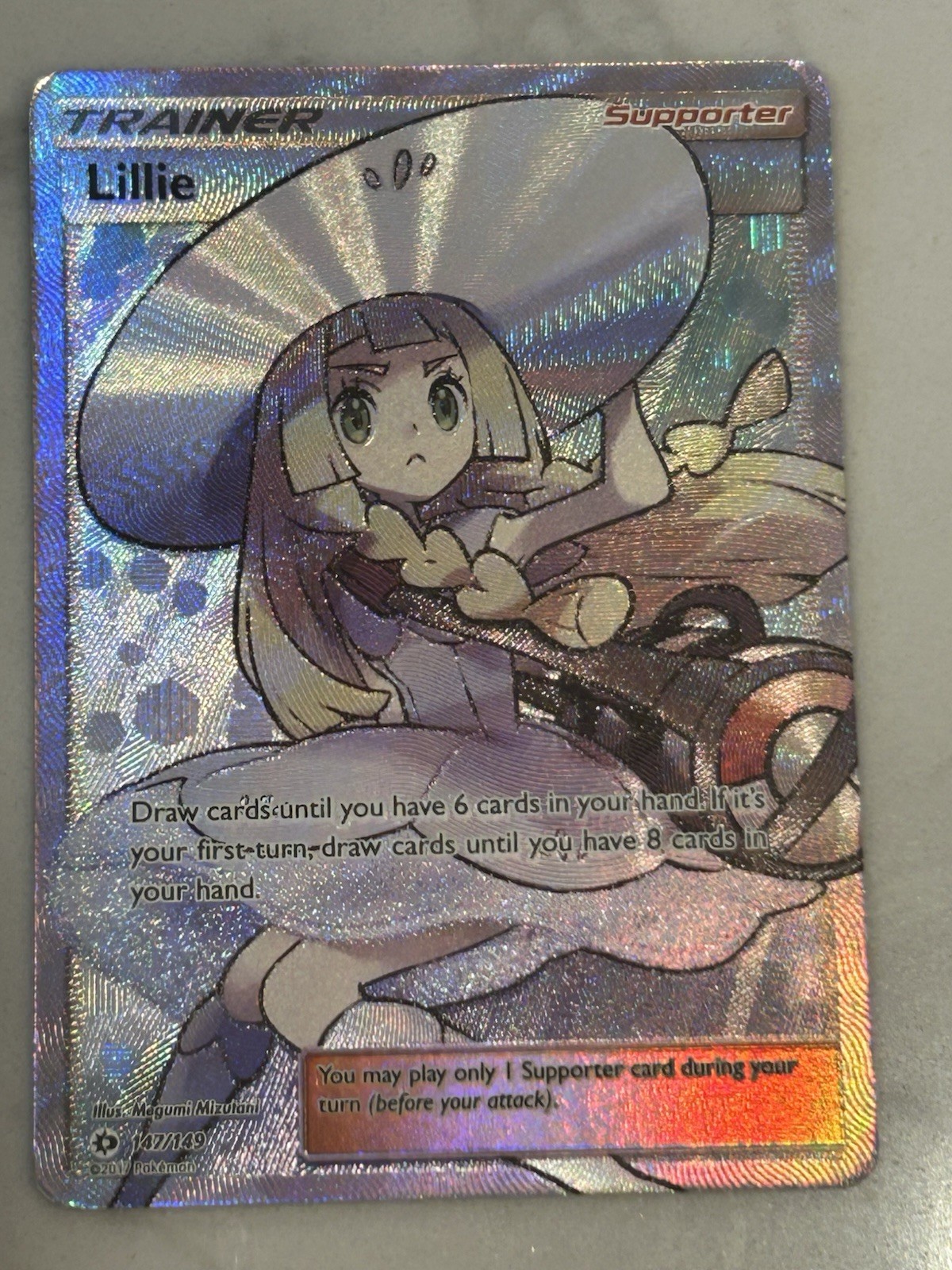 Pokémon TCG Lillie Sun & Moon 147/149 Moderately played
