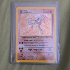 Pokémon Hitmonlee Rare Fossil Set 7/62 60 HP Stretch Kick High Jump Kick