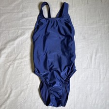 Speedo Pro LT Girls Swimsuit 10/26 One Piece Dark Blue Athletic Youth Swimwear
