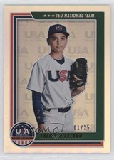 2022 USA Baseball Stars & Stripes Team Logo Gold 1/25 Zach Strickland #91 12zm