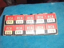 (10) NOS RCA 1V2 HALF WAVE RECTIFIER TUBES f/ OSCILLOSCOPE / HAM RADIO
