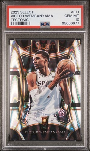 2023 PANINI SELECT TECTONIC #311 VICTOR WEMBANYAMA ROOKIE RC PSA 10