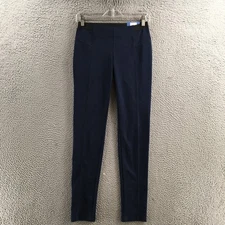 Simply Vera Vera Wang Trouser Pants Womens XS Blue Ponte Stretch Pull On NEW