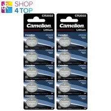 10 CAMELION CR2032 BATTERIES LITHIUM 3V COIN CELL CR2032-BP5 5BL EXP 2033 NEW