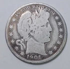 1901 O Barber Half Dollar G 90% Silver 50c US Type Coin JRT 40