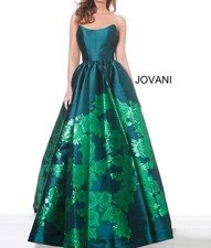 Jovani Strapless Floral Prom Gown Size 8