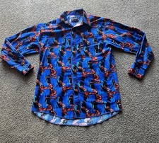 Vintage Wrangler Western Shirt Rattlesnakes Pearl Snaps Mens XL