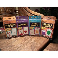 Carson Dellosa 4-Pack Preschool Flash Cards, 216 Numbers, Sight Words, Colors, S