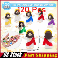 120Pcs Mini Jesus Figurines, Small Little Jesus Toys, Tiny Jesus Figures  //