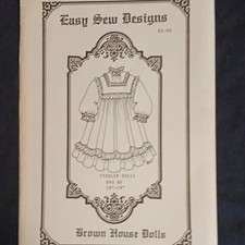 Brown House Dolls Easy Sew Designs Doll Dress Sewing Pattern BHD 86 18"-19"