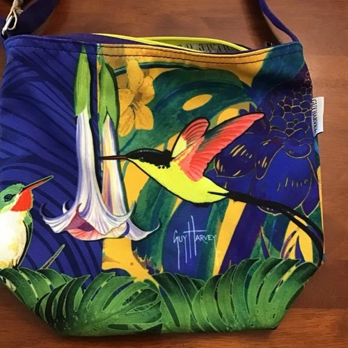 Guy Harvey Hummingbird Shoulder Bag Tote Bag Tropical Design NWT
