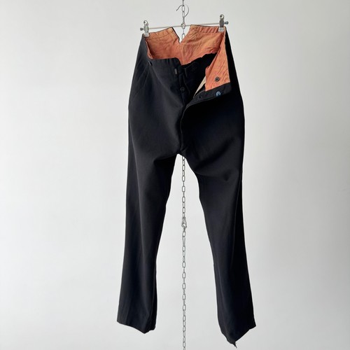 1930s Vintage German Buckle Back Suspender Suit Black Wool Antique Trousers - Picture 5 of 13