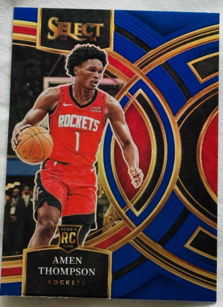 2023-24 Panini Select - Premier Level Amen Thompson #122 Blue Prizm (RC)
