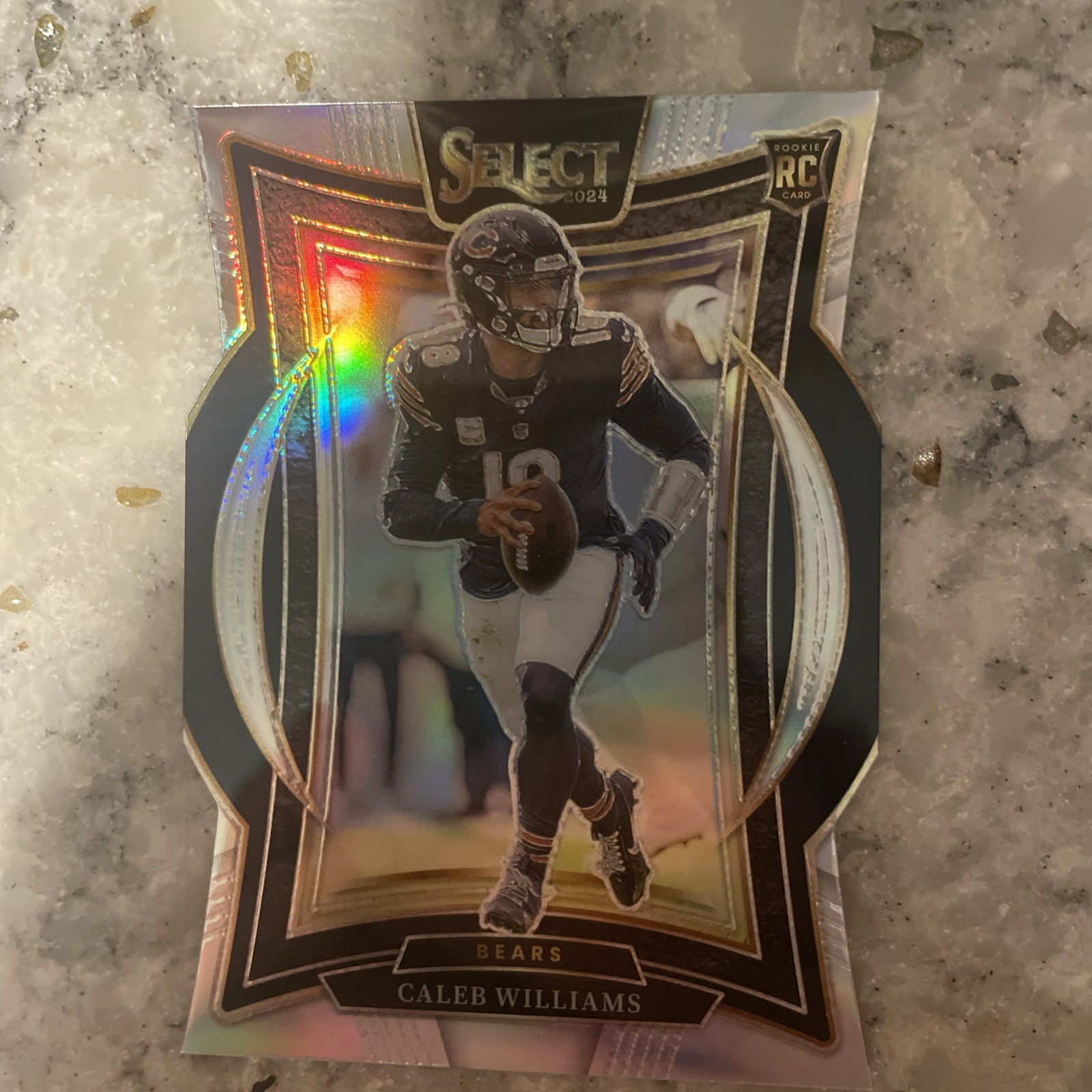 2024 Panini Select - Concourse Caleb Williams Silver Prizm Die-Cut #25 (RC)